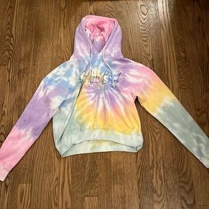 Coconut creek, girls child medium fort myers beach sweatshirt, tie dye